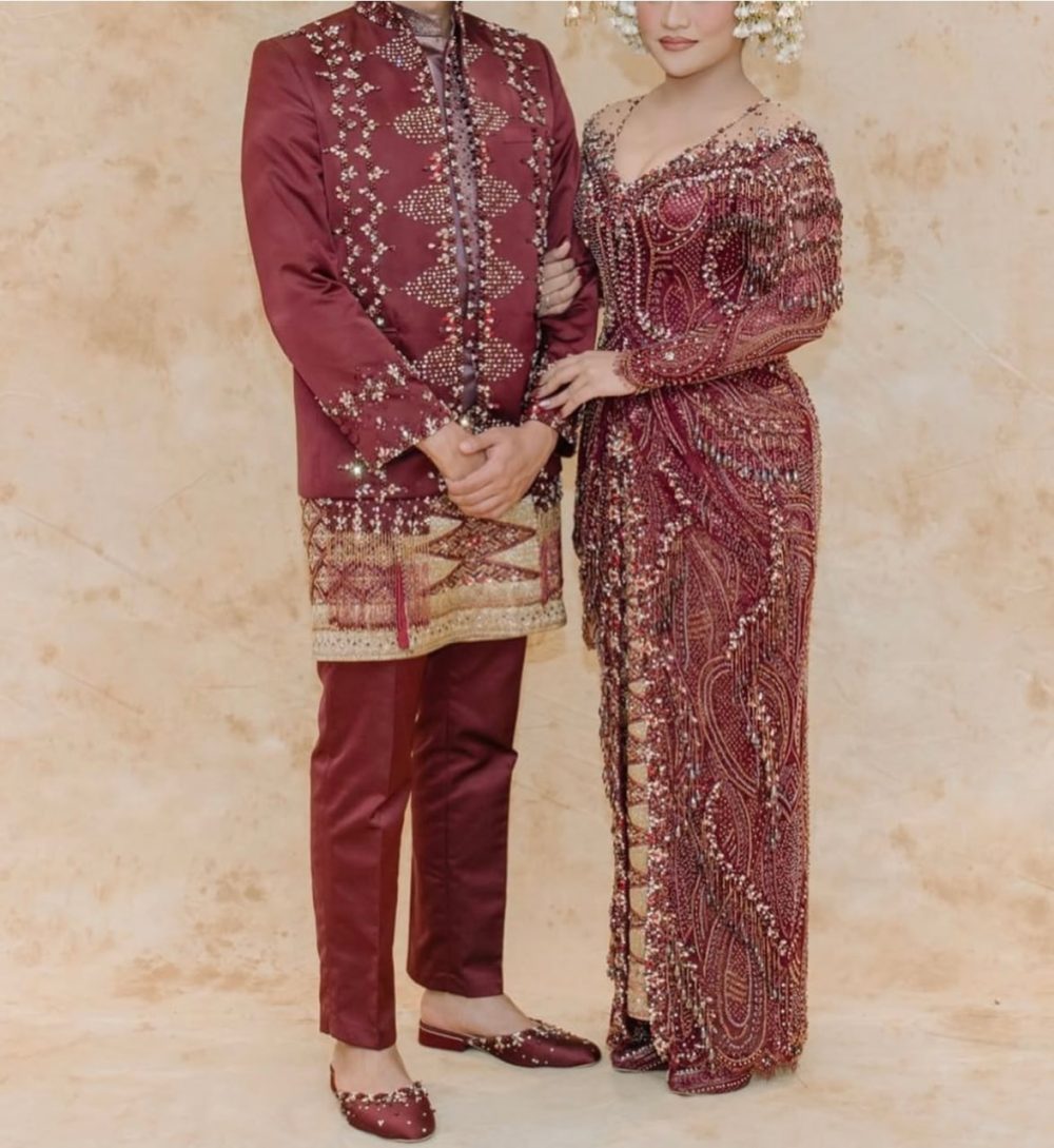 Maroon Beskap by Ivory Studio