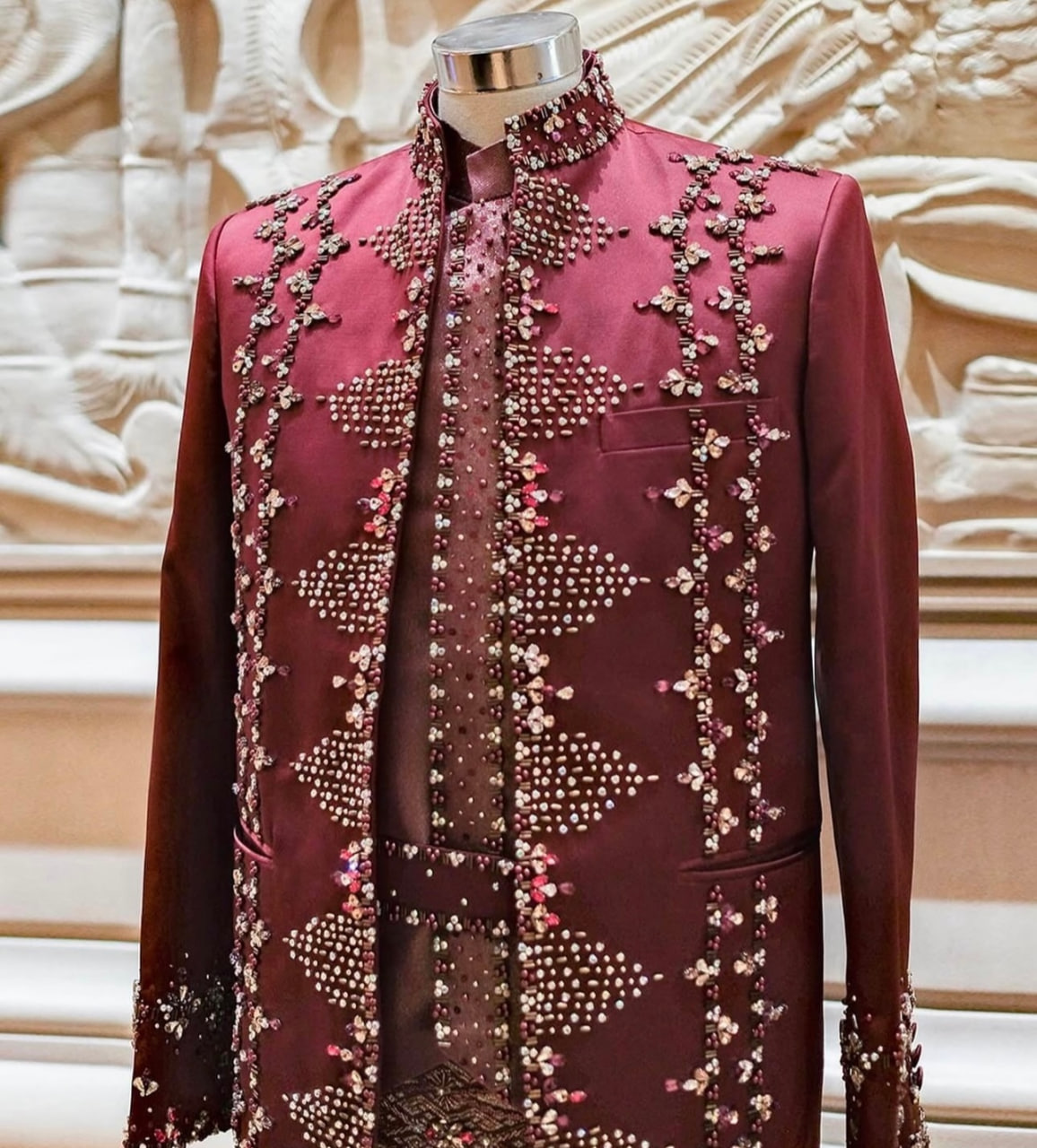 Maroon Beskap by Ivory Studio - Image 2