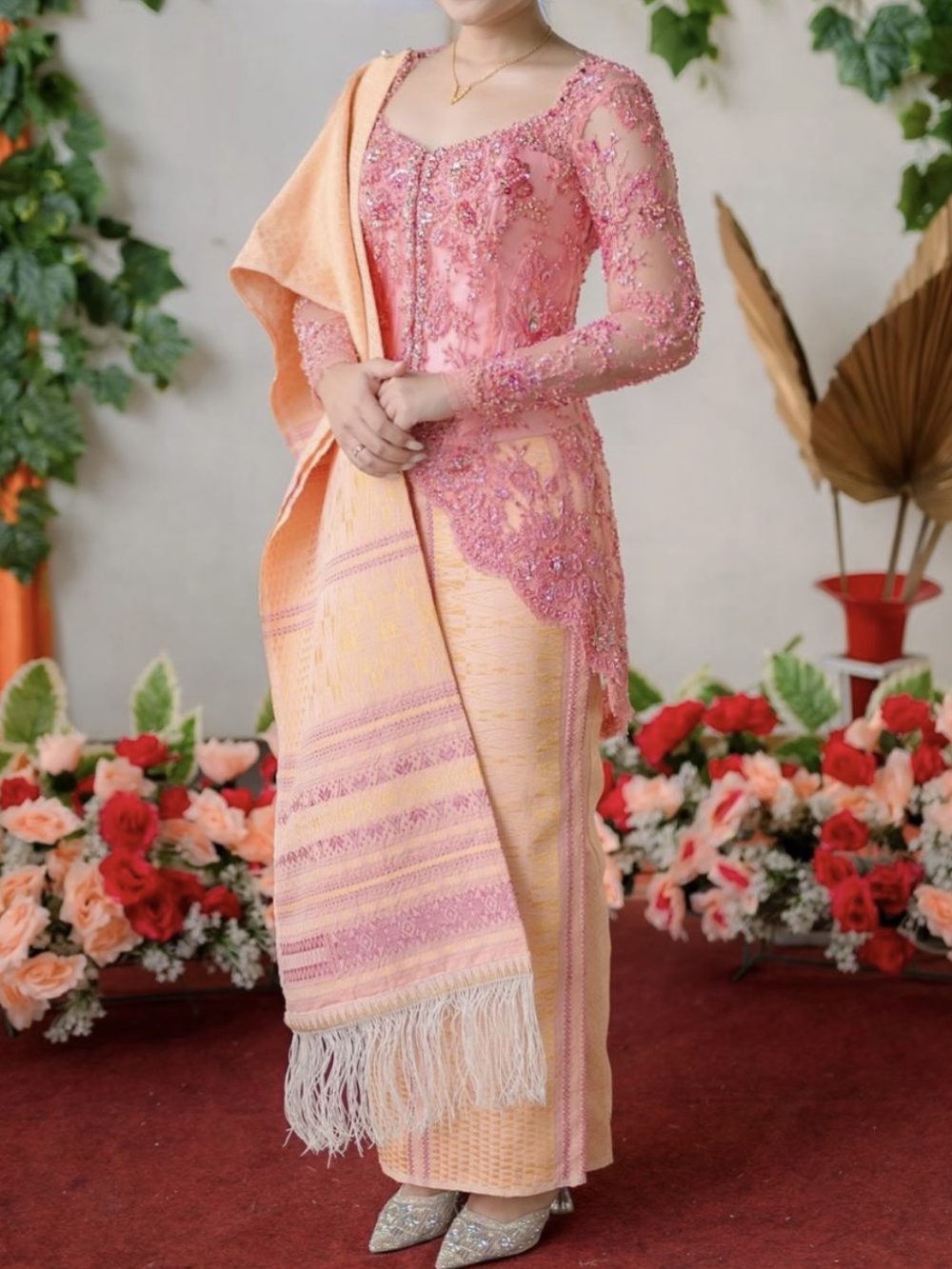 Short Pink Kebaya by Seelaen Bride