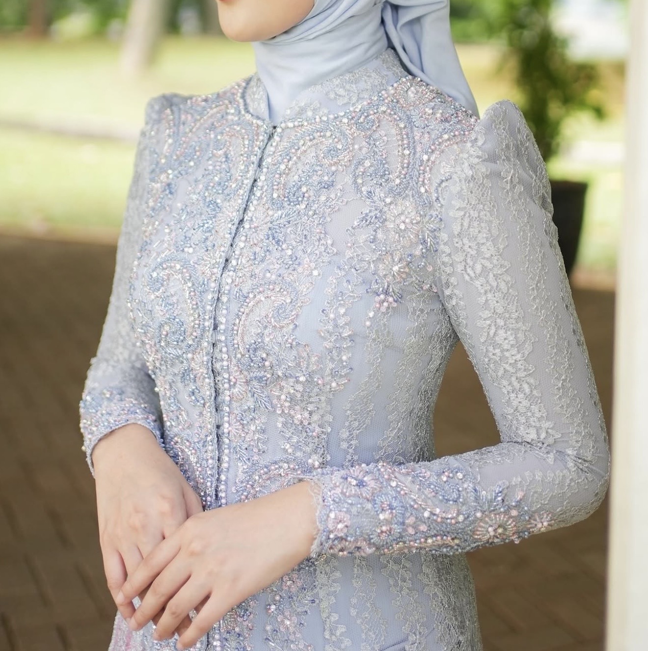 Baby Blue Kebaya by Hands of Olin