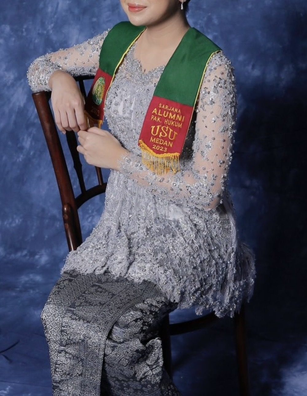 Dusty Blue Kebaya by Beladina