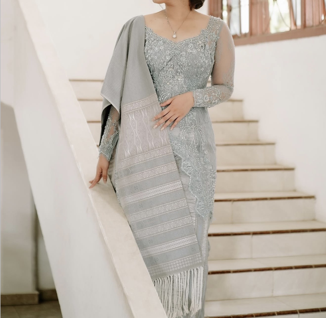 Light Blue Kebaya by Hands of Olin