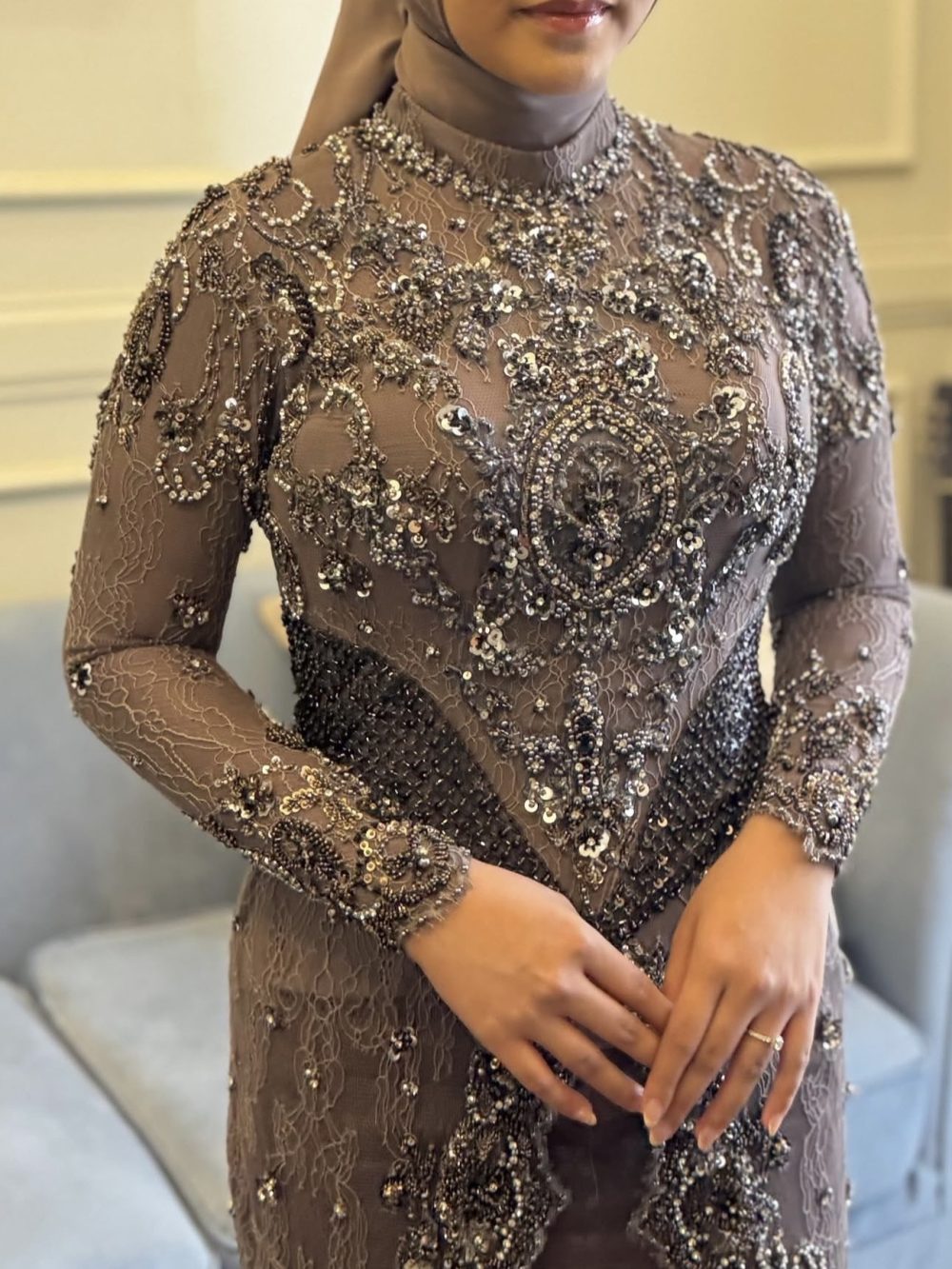 Grey Kebaya by Azalia Clarissa