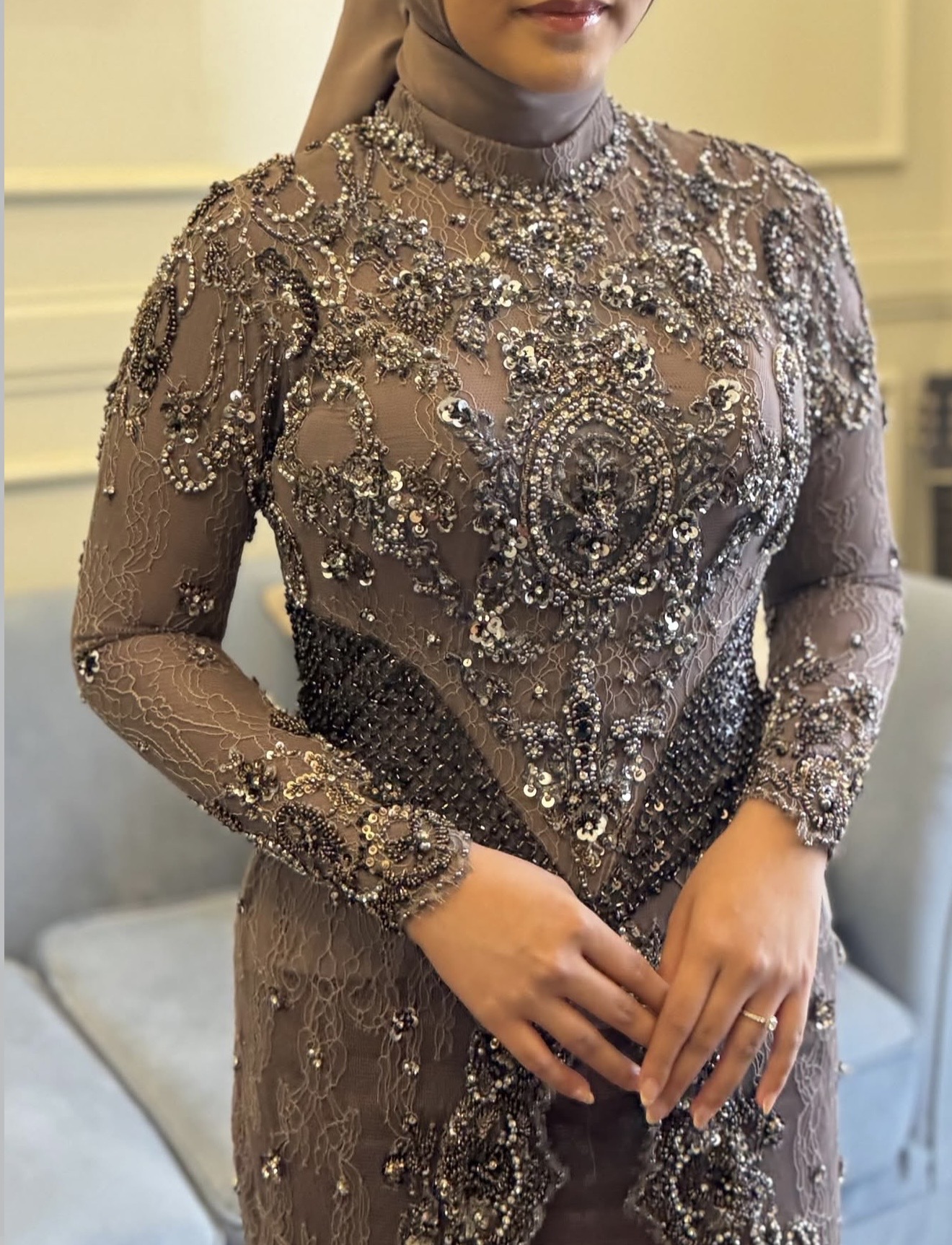Grey Kebaya by Azalia Clarissa