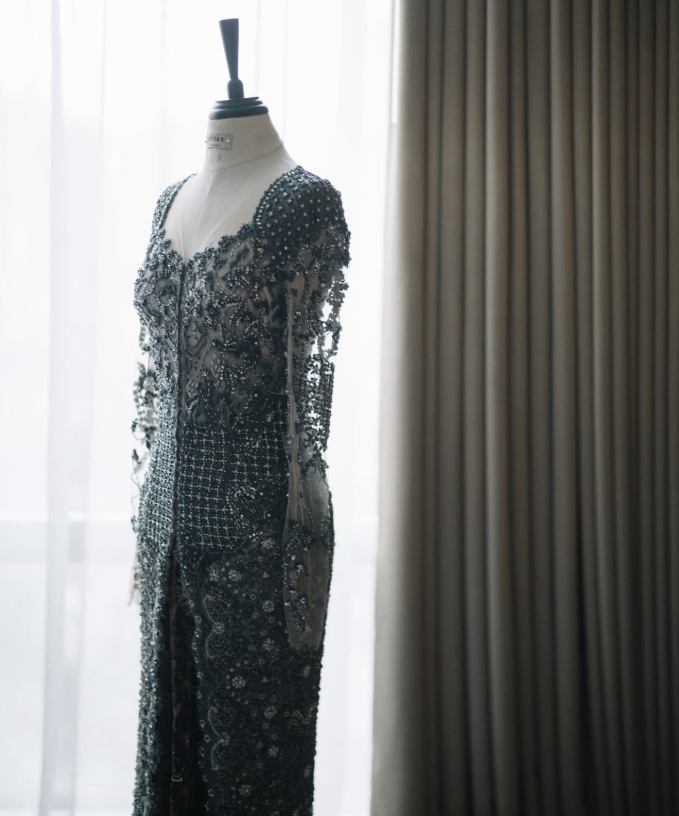 Dark Grey Kebaya by Kirtas Official