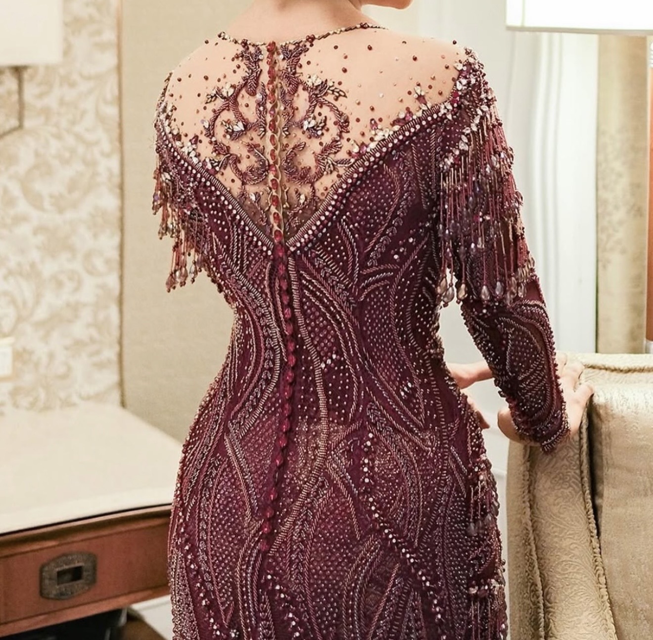 Maroon Kebaya by Ivory Studio