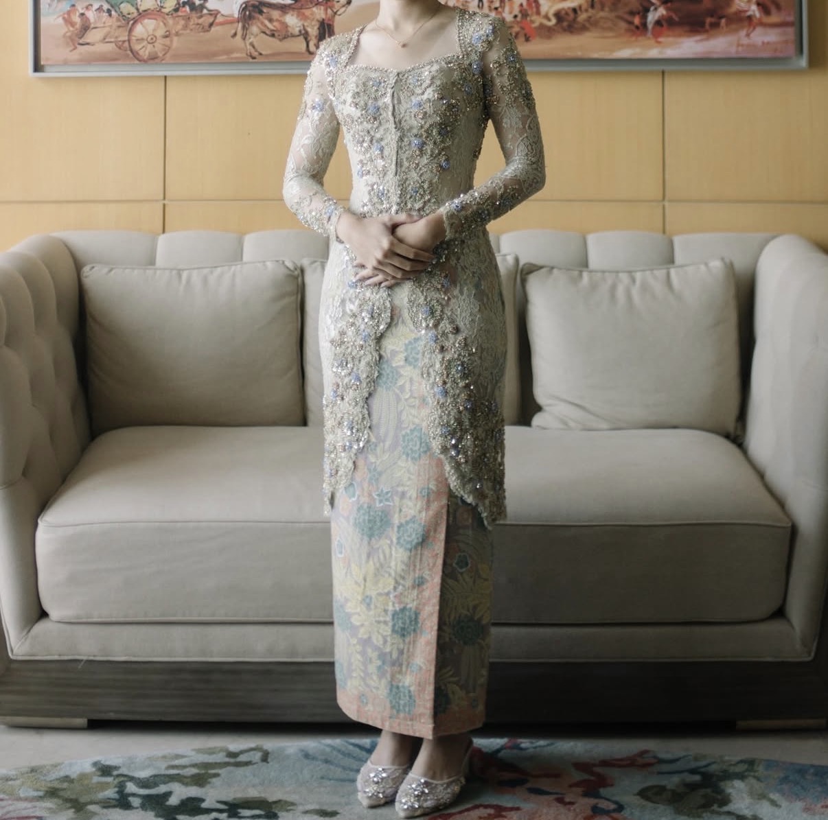 Sage Green Kebaya by Kirtas Official
