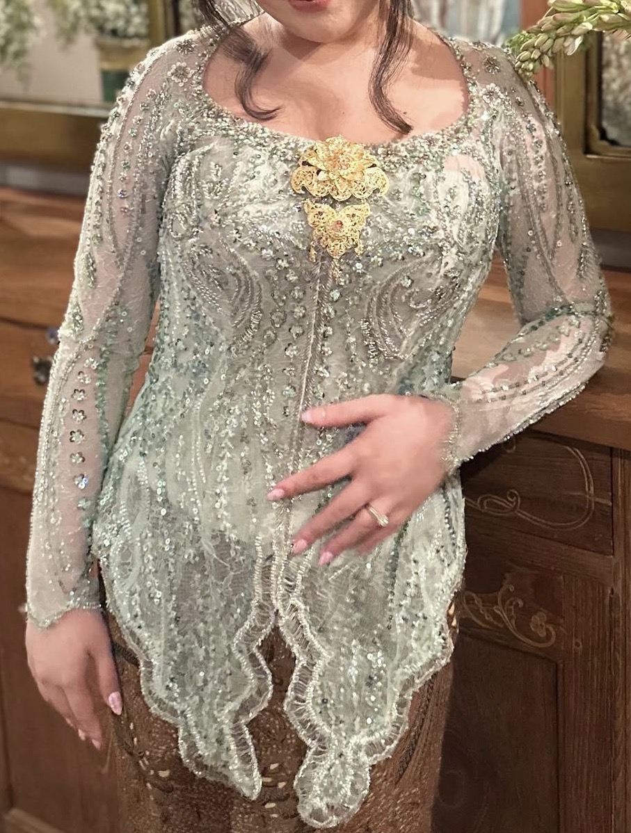 Sage Green Kebaya by Artha Putri