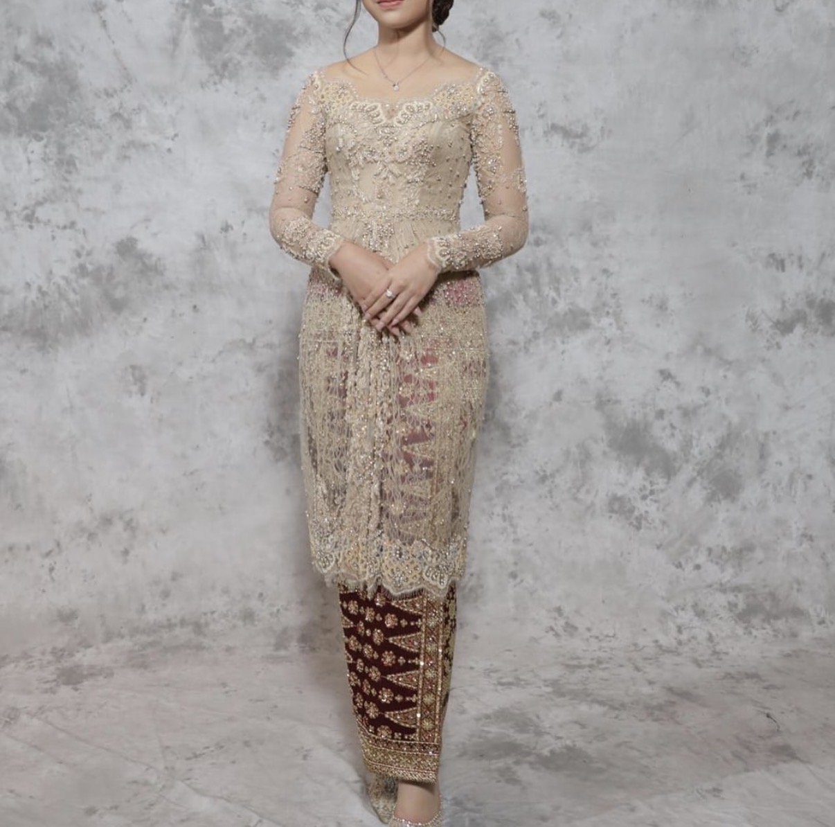 Light Gold Kebaya by Azalia Clarissa