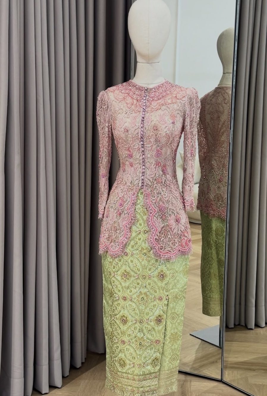Soft Pink Kebaya by Talitha Tsukotjo