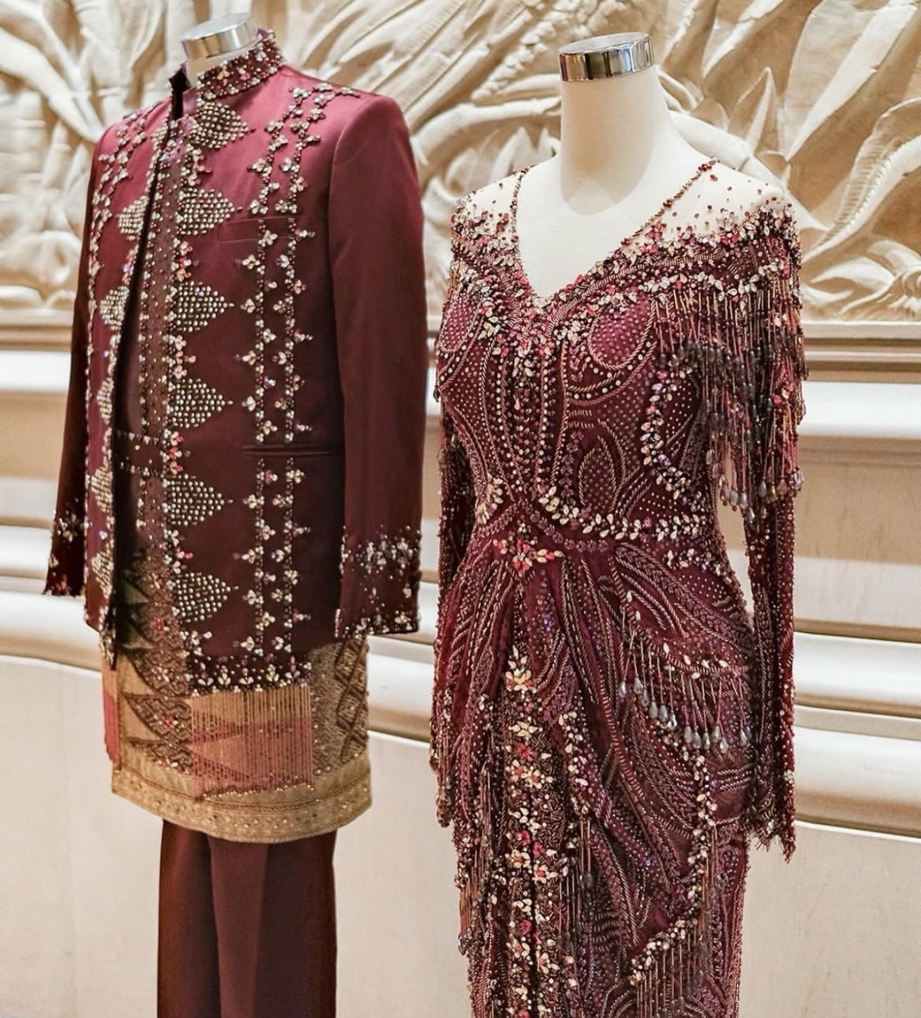 Maroon Kebaya by Ivory Studio - Image 2