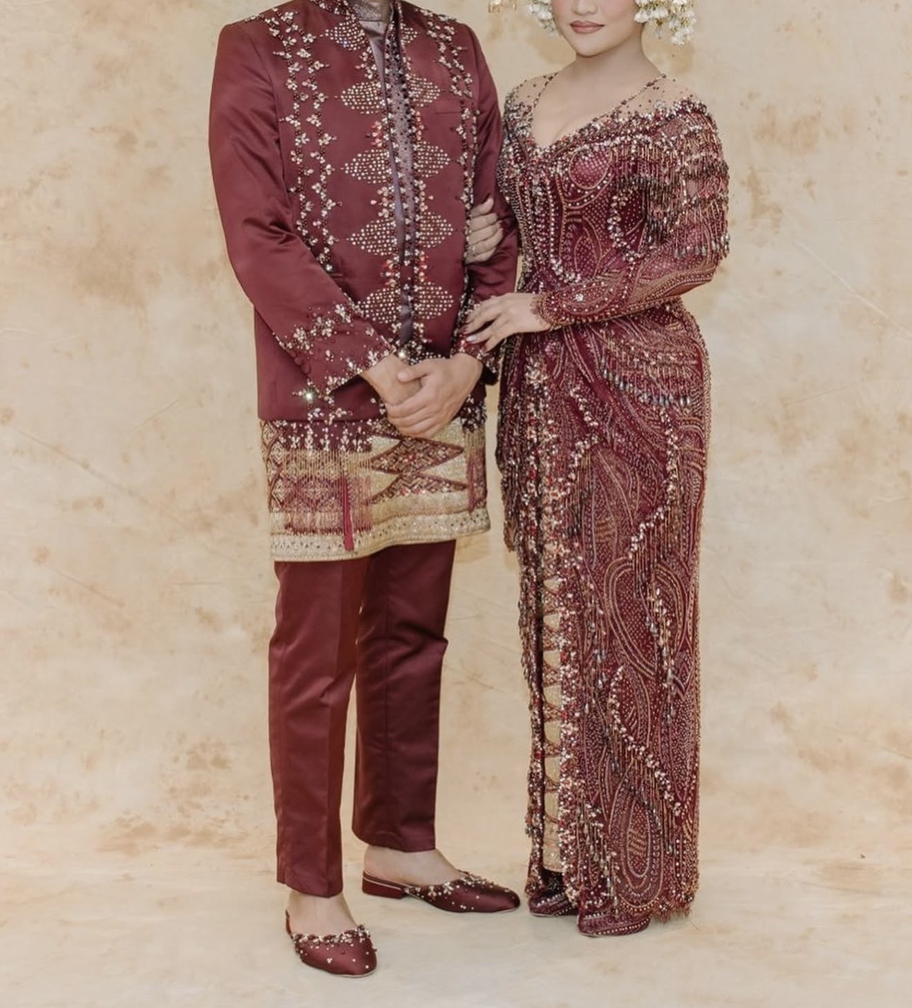 Maroon Kebaya by Ivory Studio - Image 3