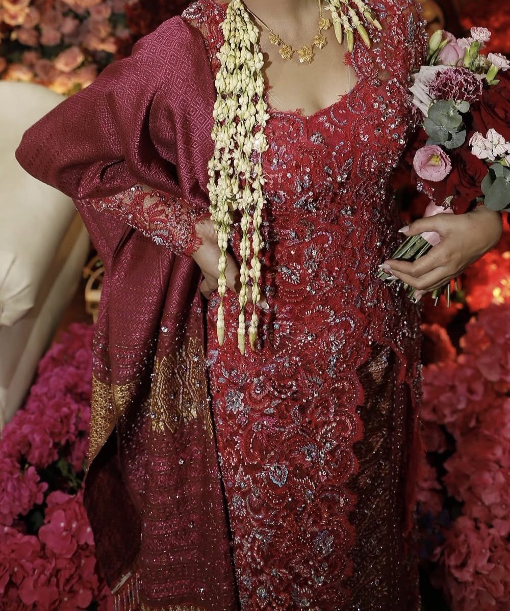 Strawberry Pink Kebaya by Ronauli Liu