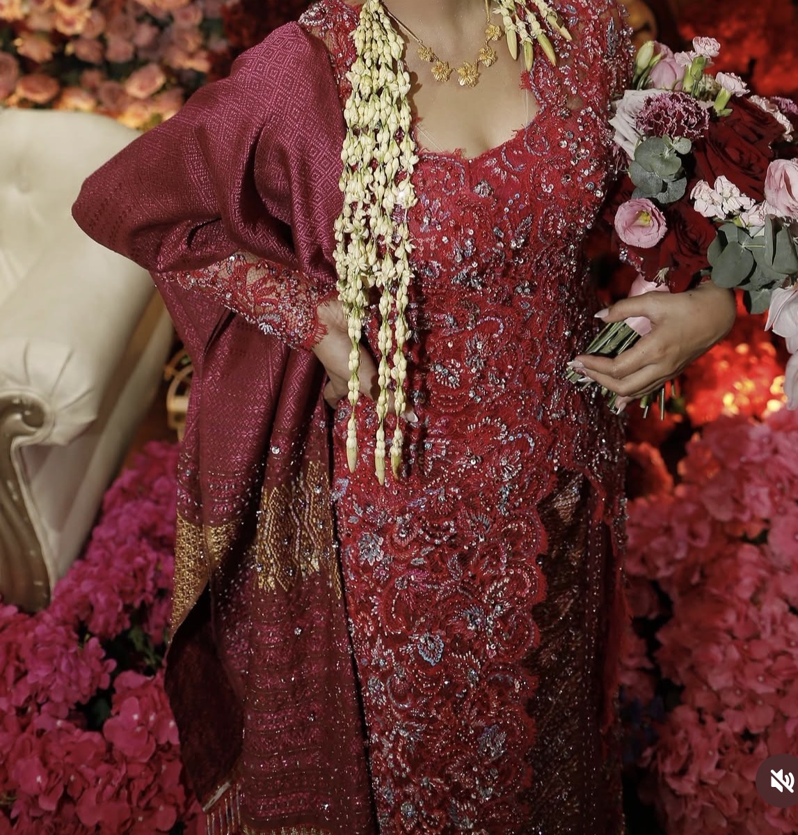 Strawberry Pink Kebaya by Ronauli Liu
