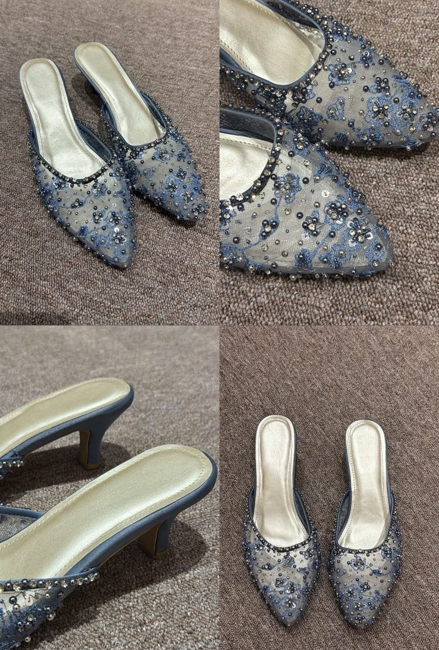 Heels Denim Blue by Azalia Clarissa