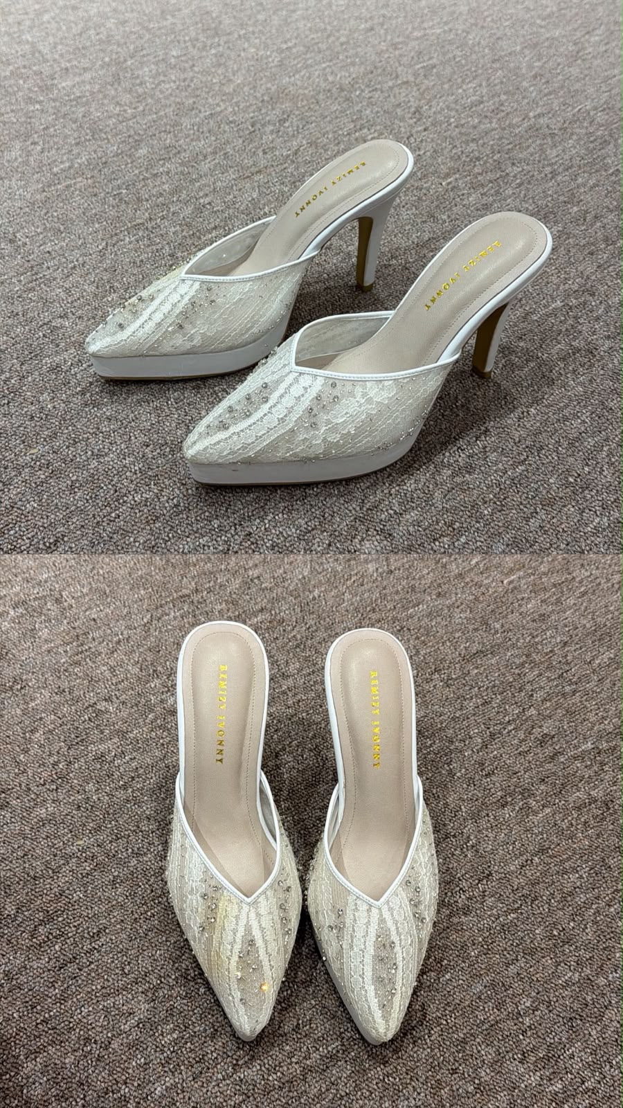 Heels White by Remizy Ivonny